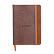 CLAIREFONTAINE carnet souple CHOCOLAT 10,5x14,8cm ligné 144p pap ivoire Clf 90g ferm. élast. Carnet