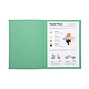 EXACOMPTA Paquet 100 chemises SUPER 210g 24x32cm Vert Pastel x 5 pas cher