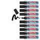 EDDING Marqueur pour Tableaux blancs 365 Pointe Biseautée Noir 2-7 mm x 10 Marqueur pour tableaux blancs