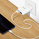 Avis Inkax Chargeur secteur 2x ports USB 2.1A + 1.0A Recharge Rapide Inkax - Blanc