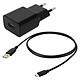 maxlife Chargeur Secteur USB 1A Smartphone Téléphone + Câble micro-USB Noir - Chargeur secteur + câble Micro-USB pour offrir une recharge efficace à votre appareil