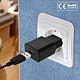 Maxlife Chargeur Secteur USB 1A Smartphone Téléphone + Câble micro-USB Noir pas cher