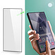 Avizar Verre Trempé pour Samsung Galaxy S24 Ultra Adhésion Totale Noir transparent pas cher