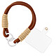 Avizar Bracelet pour téléphone Lanière courte Nylon Marron Lanière courte marron élégante, qui se complète avec n'importe quel look