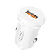 XO Chargeur Voiture Allume Cigare USB 2A Charge Rapide 18W XO Blanc Chargeur voiture USB 18W permettant une recharge rapide et efficace de vos appareils pendant tous vos déplacements quotidiens