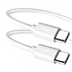Google Câble USB-C vers USB-C Google Original, Charge et Synchronisation Blanc 1m - Découvrez ce câble de charge USB-C vers USB-C, conçu par Google