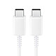 samsung Câble USB-C vers USB-C Charge rapide 3A 1,8m D'origine Samsung EP-DW767JWE blanc Votre câble de charge spécifiquement concu pour un usage quotidien, par Samsung