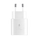 samsung Chargeur Secteur USB-C Samsung Original 25W Câble USB-C Power Delivery 3.0 Blanc Chargeur secteur USB-C + câble USB-C vers USB-C, d'origine Samsung.