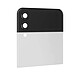 Samsung Vitre Arrière Supérieure Originale pour Samsung Z Flip 4 avec Écran Externe  Blanc - Cache batterie supérieur d'origine constructeur pour Samsung Galaxy Z Flip 4