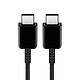 samsung Câble USB-C vers USB-C Charge rapide 1 mètre D'origine Samsung EP-DG977BWE Noir Câble de charge noir USB type C vers USB type C, d'origine Samsung modèle EP-DG977BBE.