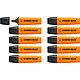 STABILO Surligneur BOSS ORIGINAL Rechargeable Pointe Biseautée 2-5 mm Orange x 10 Surligneur