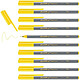 EDDING Feutre fin 55 jaune 0,3 mm x 10 Feutre à pointe fine