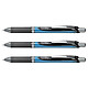 PENTEL stylo roller à encre gel liquide EnerGel BLN75 Noir x 3 Stylo roller