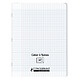 CONQUÉRANT Cahier à rabat agrafé 24x32cm 96P 90G grands carreaux polypro incolore x 40 Cahier
