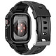 Avizar Bracelet pour Apple Watch Ultra 49mm Silicone Bumper Ajustable Noir Bracelet Sport spécialement conçu pour votre Apple Watch Ultra 49mm
