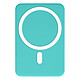 Moxie Batterie externe MagSafe 10W 5000mAh Compact Portable Turquoise - Batterie de Secours de Moxie avec capacité de 5000mAh, permettant une charge complète de votre téléphone