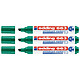EDDING Marqueur pour Tableaux Blancs 663 Vert Pointe Biseautée 1-5 mm x 3 Marqueur pour tableaux blancs