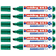 EDDING Marqueur pour Tableaux Blancs 663 Vert Pointe Biseautée 1-5 mm x 6 Marqueur pour tableaux blancs
