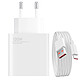 Xiaomi Chargeur Secteur USB 120W Charge Rapide avec Câble USB-C 1m Blanc Adaptateur Mural d'origine Xiaomi pour recharger efficacement votre appareil