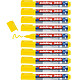 EDDING Marqueur pour Tableaux blancs 360 Jaune Pointe Ronde 1,5-3 mm x 10 Marqueur pour tableaux blancs
