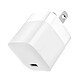 Jaym Chargeur Secteur Rapide USB-C 30W 3A PD Prise US Blanc pas cher