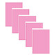 ELVE Paquet de 100 Fiches Bristol 190gA5 148x210mm Uni Rose x 5 Fiche Bristol