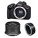 CANON EOS R50 + RF-S 18-45mm f/4.5-6.3 IS STM + Bague EF-EOS R PROMO GARANTIE 3 ans. MATERIEL PROVENANCE FRANCE. Emballage securisé de vos commandes. Livré avec Facture dont TVA.