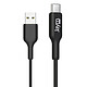 Jaym Câble de Charge et Synchronisation de donnée USB vers Type-C 2,4A 1M Noir - Le câble convient à la fois pour recharger et effectuer un transfert de données à haute vitesse