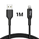 Acheter Jaym Câble de Charge et Synchronisation de donnée USB vers Lightning MFI 2,4A 1M Noir