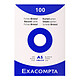 EXACOMPTA Étui de 100 fiches bristol blanc uni non perforé 148x210mm Blanc Fiche Bristol