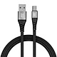 Blue Star Câble USB vers Micro-USB 2A Charge Synchronisation Nylon Tressé 1.2m Noir Câble USB vers Micro-USB noir de Blue Star, conçu pour une alimentation efficace de votre smartphone