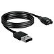 Avizar Câble USB Chargeur pour Montre Connectée Garmin Silicone 1m Un câble de charge USB adapté aux montres connectées Garmin pour une recharge aisée