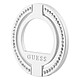 Guess Anneau de Support Magsafe 360° Orné de Strass Argent L'anneau de support avec la technologie Magsafe se colle au dos de votre smartphone grâce à son adhésif 3M ultra-résistant