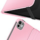 Avizar Étui Folio pour iPad Pro 11 Clapet avec Support Rotatif et Fermeture Élastique Rose pas cher
