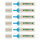 EDDING Surligneur Ecoline 24 Bleu clair Pointe Biseautée 2-5 mm x 6 Surligneur