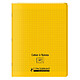 CONQUÉRANT Cahier à rabat agrafé 24x32cm 96P 90G grands carreaux polypro jaune x 40 Cahier