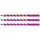 STABILO Crayon graphite EASYgraph HB droitier corps rose x 3 Crayon