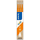 PILOT Set de 3 Recharges pour rollers effaçables Frixion ball Orange pointe fine Recharge pour stylo roller