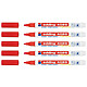 EDDING Marqueur Craie Liquide 4085 Rouge Pointe Ronde 1-2 mm x 5 Marqueur craie
