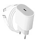 Apple Pack Officiel Chargeur USB C 20W et Câble USB C 1m Blanc - Pack de charge Apple Original, pour booster la charge votre iPhone 15 ou iPhone 16