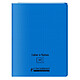 CONQUÉRANT Cahier à rabat agrafé 24x32cm 96P 90G grands carreaux polypro bleu x 40 Cahier