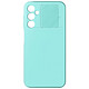 Avizar Coque pour Samsung Galaxy A25 5G Silicone Cache Caméra Coulissant Turquoise - Coque en silicone Turquoise préservant votre appareil des chocs et des rayures du quotidien