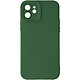 Avizar Coque pour iPhone 12 Silicone Mat Protection Caméra Vert - Coque en silicone souple, une protection anti-rayures flexible pour votre appareil