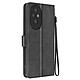 Avizar Étui pour Honor 200 Pro Dragonne Clapet Support Portefeuille Étui Noir pour Honor 200 Pro, fourni avec une dragonne amovible pour une tenue en main aisée du téléphone