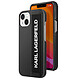 Karl Lagerfeld Coque pour Apple iPhone 13 Elastic Strap Noir Coque conçue sur mesure pour Apple iPhone 13