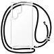 Avizar Coque pour Samsung S24 Ultra Silicone Antichoc avec Cordon Tressé 70cm Transparent - Coque en silicone pour appareil, une protection ultime contre les chocs avec coins bumper