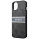 Avis Guess Coque pour Apple iPhone 13 Pro PU 4G Stripe Gris