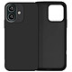 Avizar Coque pour iPhone 16 Semi-rigide Soft-touch Anti-traces Noir - Coque en silicone semi-rigide Noir, de la collection Fast Cover, préservant votre appareil des chocs et des rayures