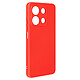 Avizar Coque pour Xiaomi Redmi Note 13 4G Soft-touch Anti-traces Rouge - Coque en silicone rouge semi-rigide, de la collection Fast Cover, préservant votre appareil des chocs et des rayures