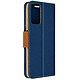 Avizar Étui pour Xiaomi Redmi Note 12S Tissu Portefeuille Support Vidéo Bleu nuit Étui folio bleu nuit de la série Canvas Book, spécialement conçu pour Xiaomi Redmi Note 12S